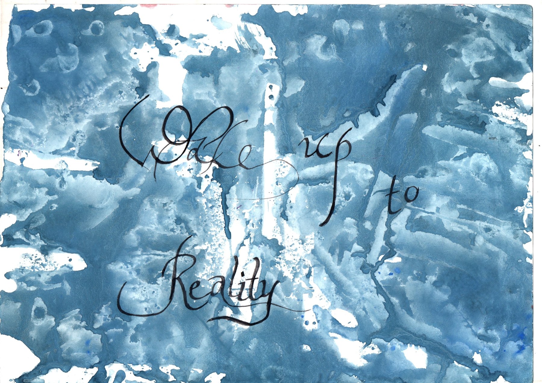 Watercolor calligraphy piece used as inspiration for custom commissions